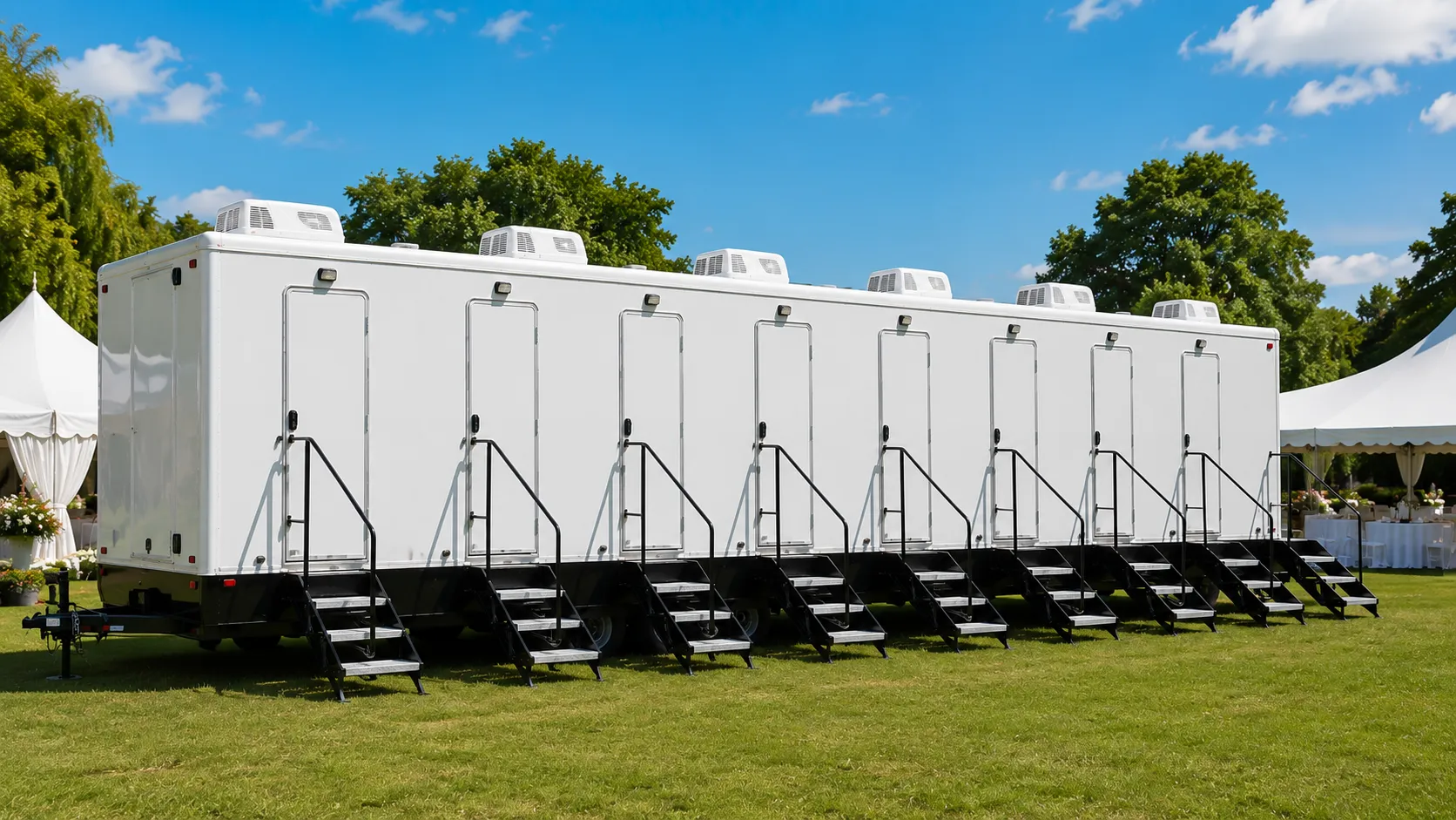 8 Stall Restroom Trailer in Mobile, AL